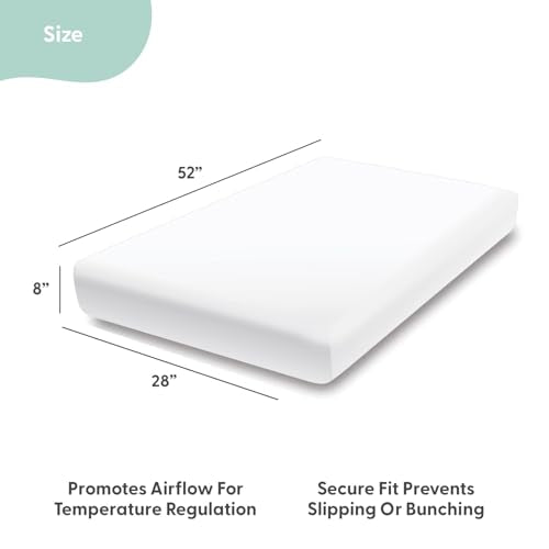 4-Pack Fitted Crib Sheet Set – Soft and Breathable Floral Design