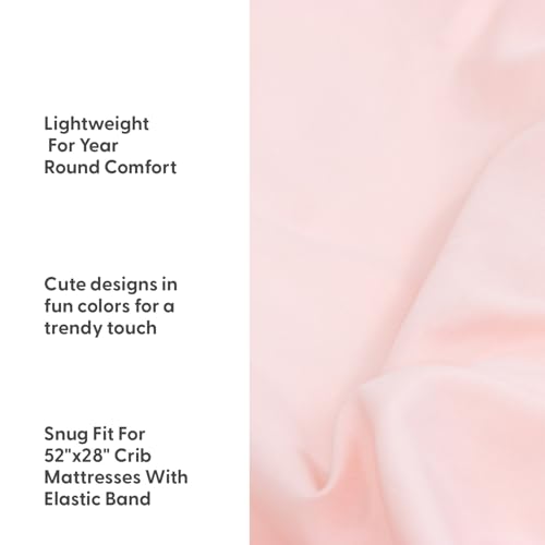 4-Pack Fitted Crib Sheet Set – Soft and Breathable Floral Design