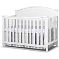 4-in-1 Adjustable Height Wood Crib – White