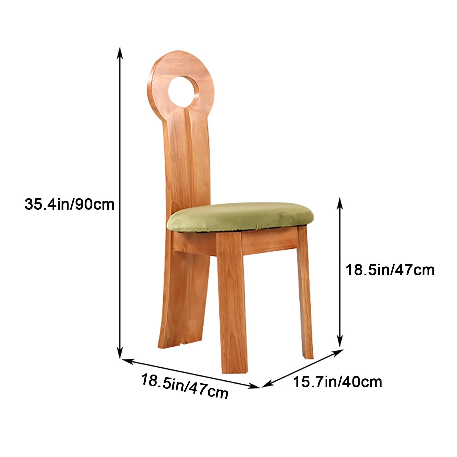 French Vintage Vanity Chair with Backrest