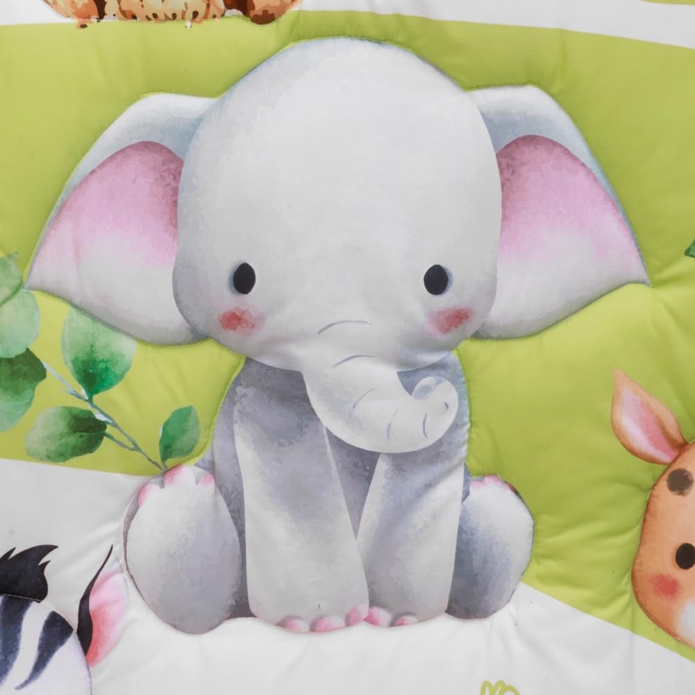 Safari Baby Crib Bedding Set with Comforter, Sheet, and Bed Skirt