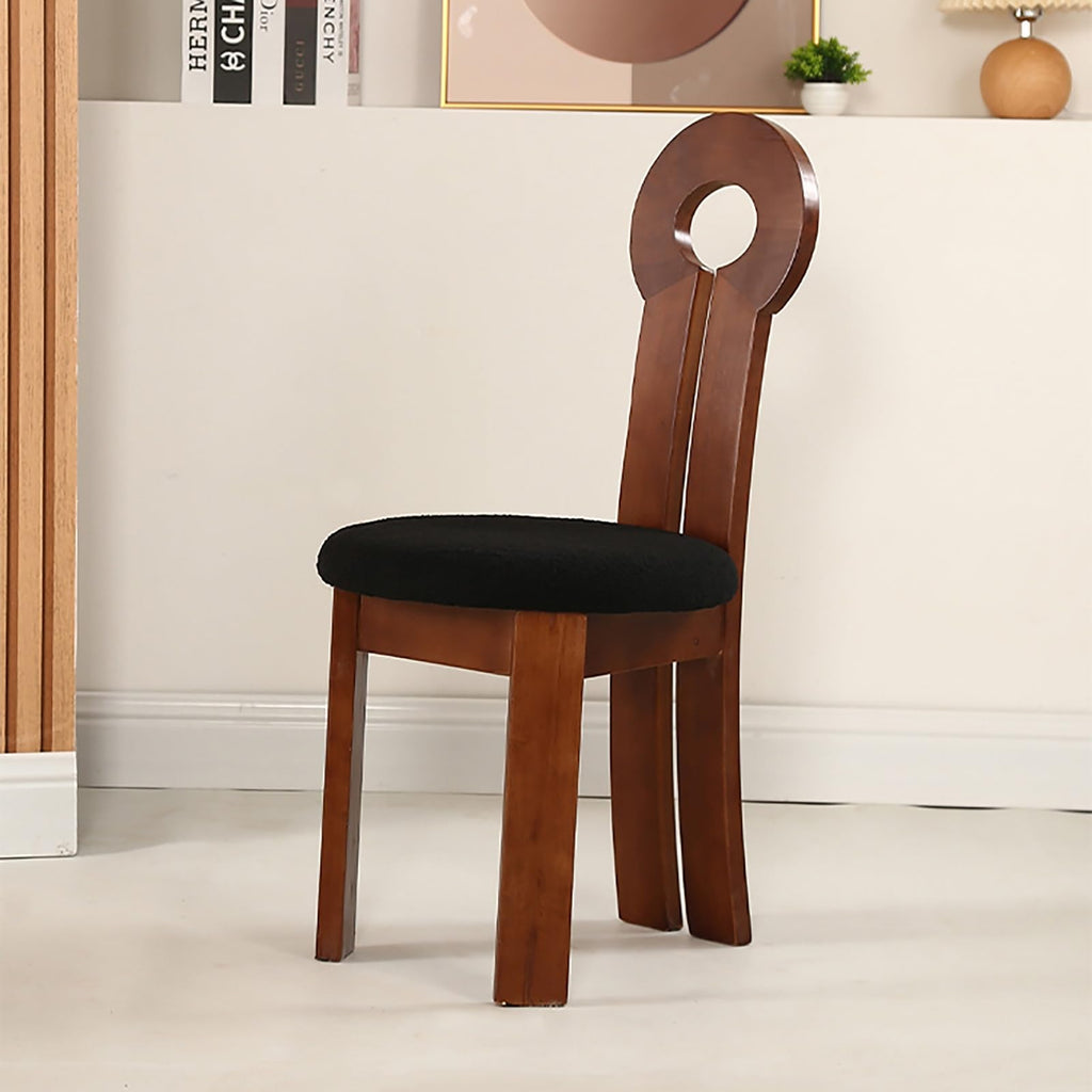French Vintage Vanity Chair with Backrest