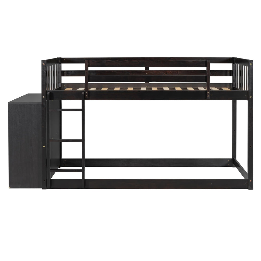 Bunk Bed with Storage Drawers and Shelves