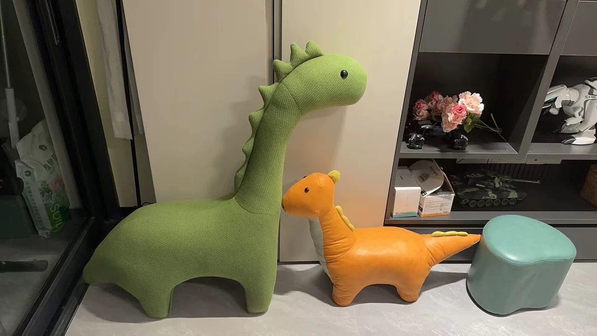 Dinosaur Knit Kids Stool and Chair