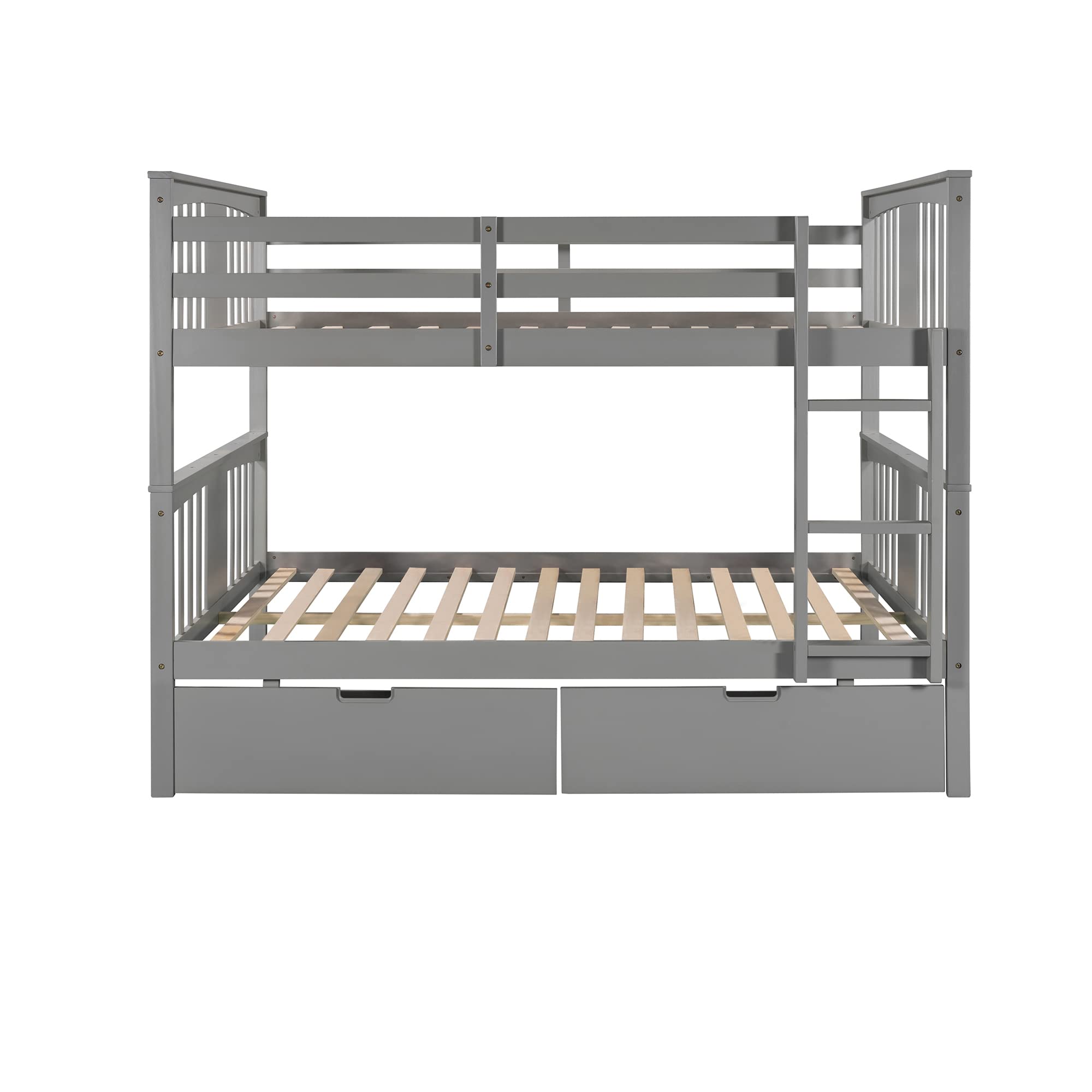 Full Over Full Bunk Bed with Storage Drawers