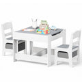 4-in-1 Kids Wooden Table and Chair Set
