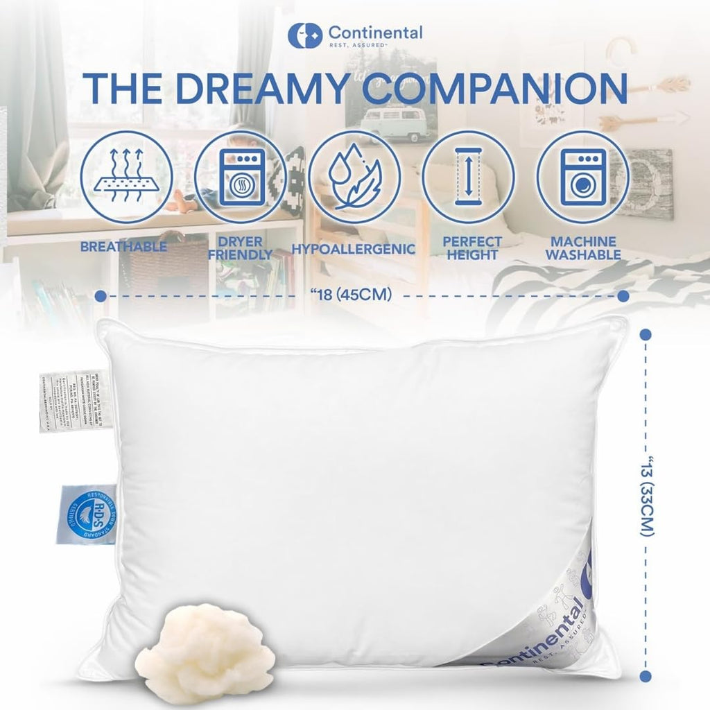Kids Sleeping Pillow – Wool and Down Alternative