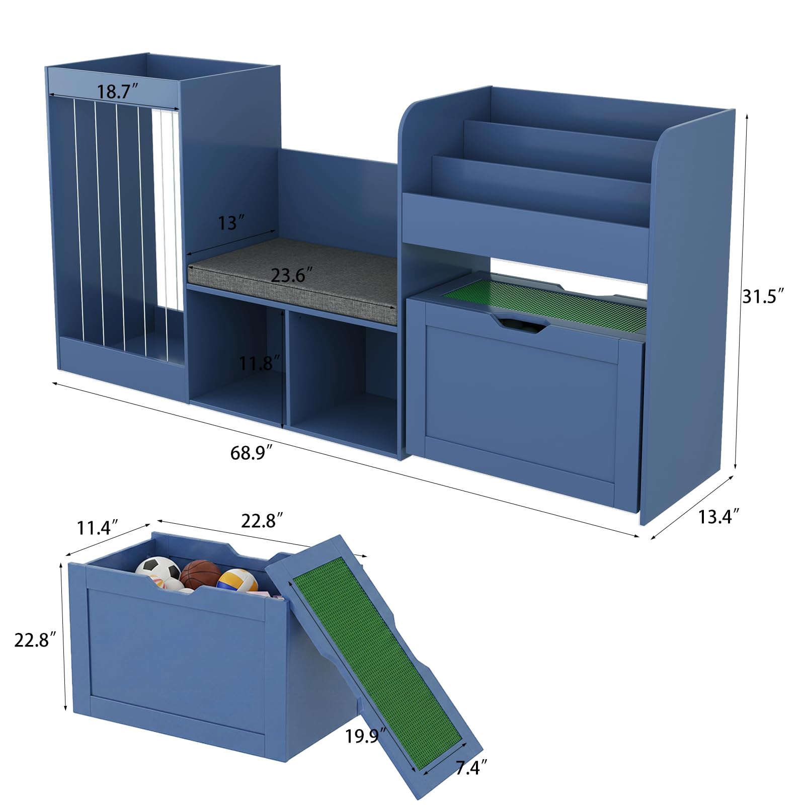 Stuffed Animal Storage and Kids Reading Nook