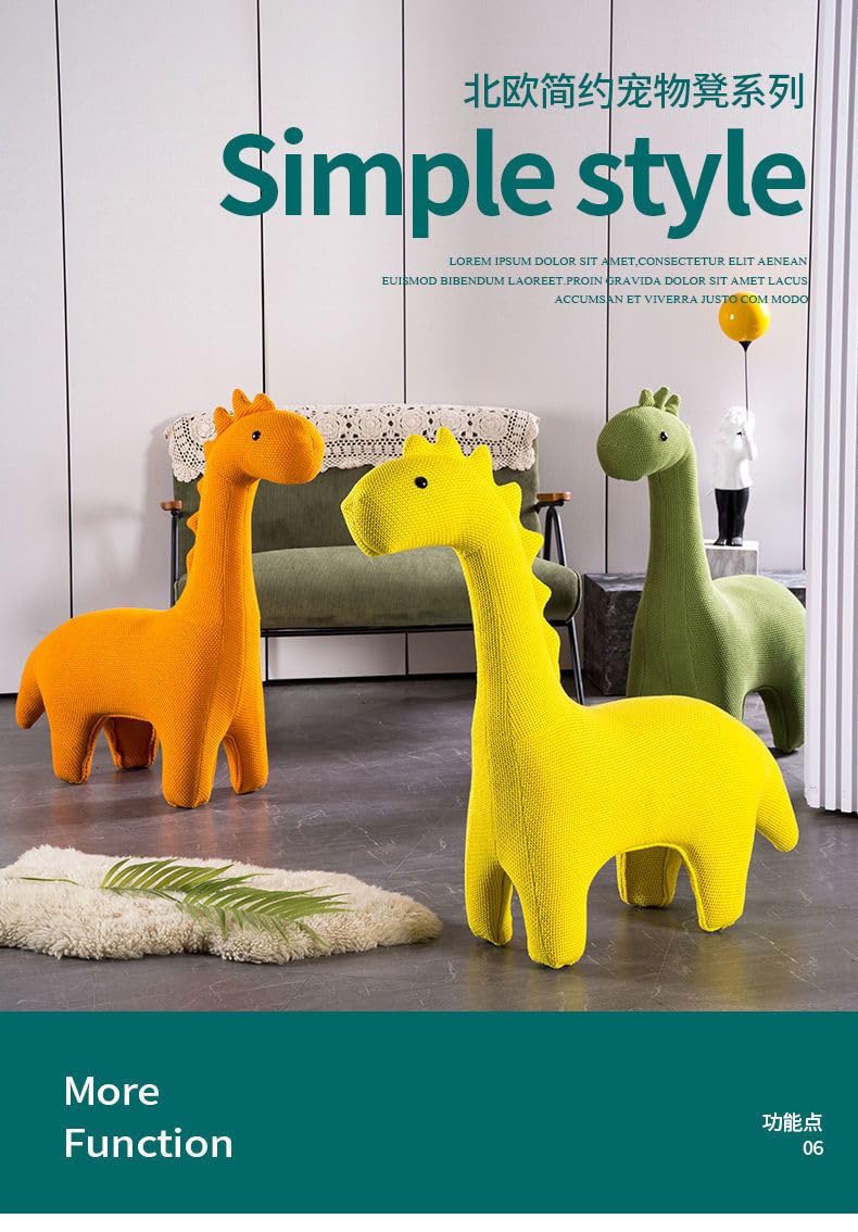 Dinosaur Knit Kids Stool and Chair