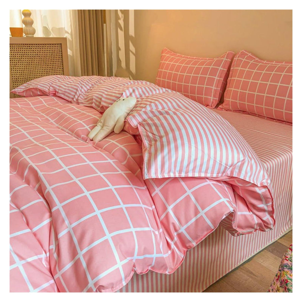 Pink Kids Bedding Set with Sheet Set and Pillowcases