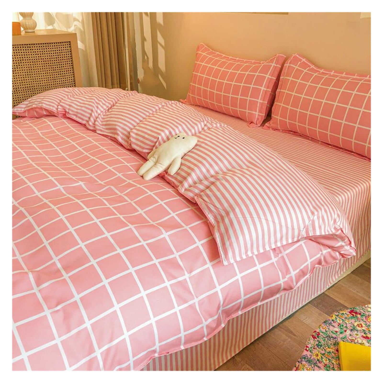 Pink Kids Bedding Set with Sheet Set and Pillowcases