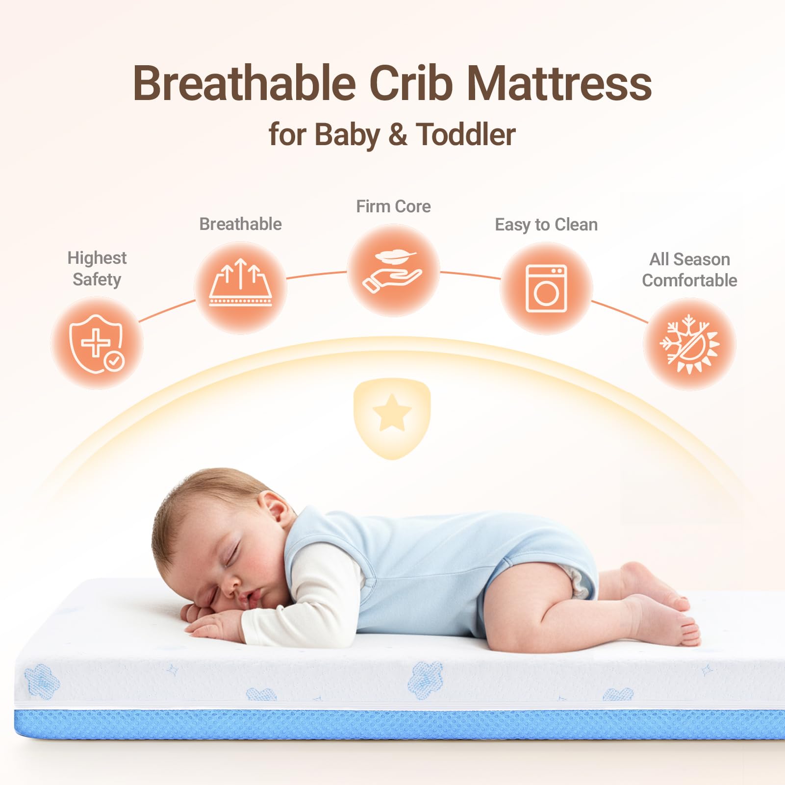 Premium Crib and Toddler Mattress