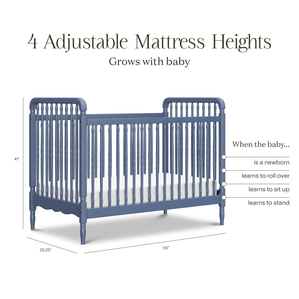 3-in-1 Convertible Crib with Toddler Bed Conversion