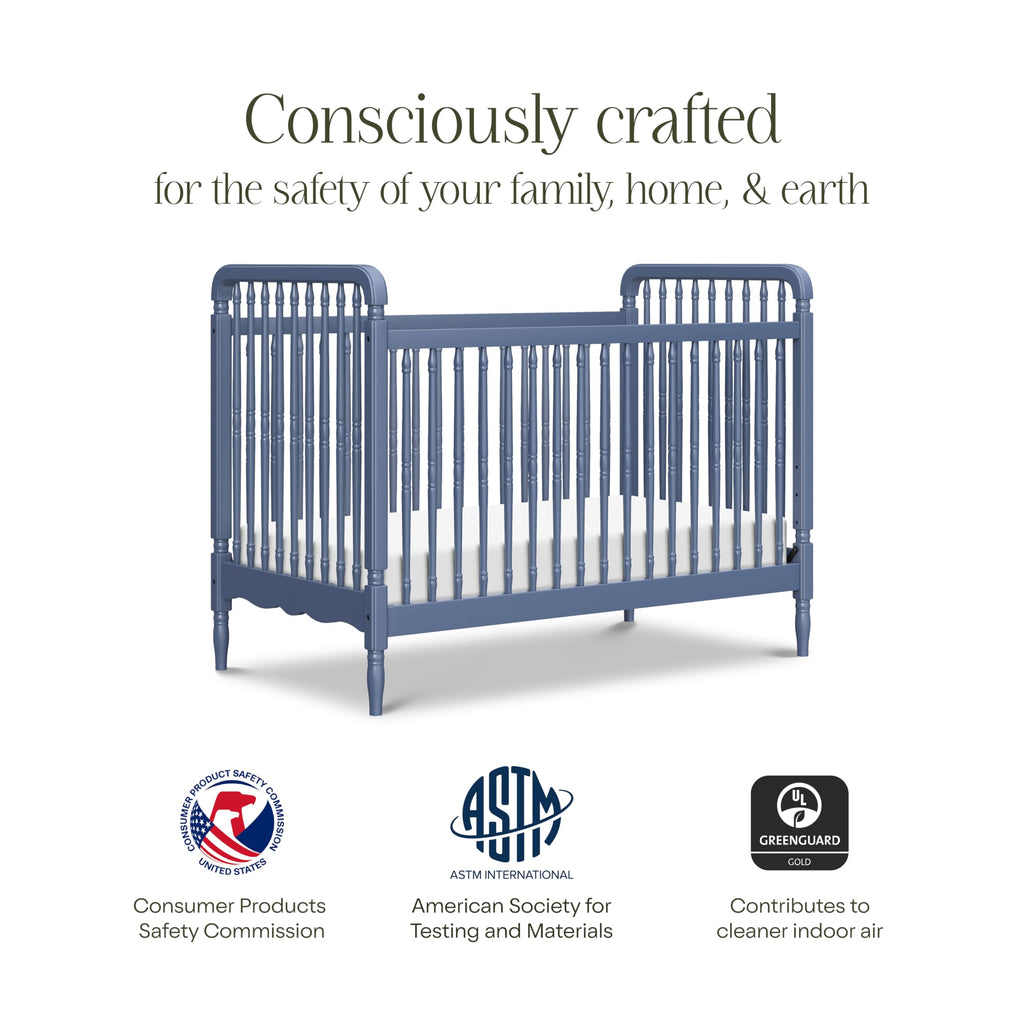 3-in-1 Convertible Crib with Toddler Bed Conversion