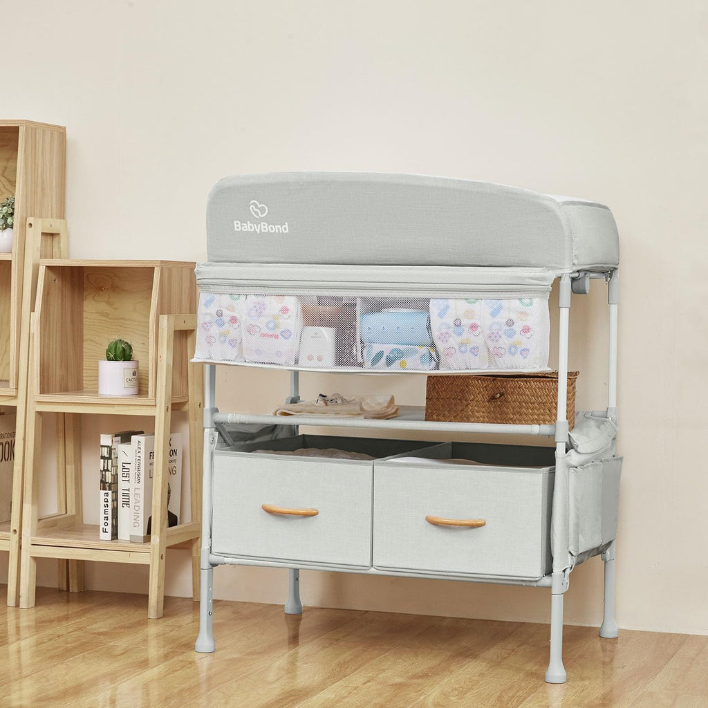 Portable Foldable Baby Changing Table with Adjustable Height