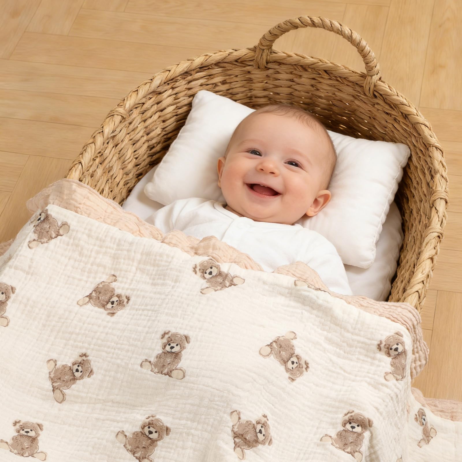 Muslin Baby Swaddle Blanket – Soft and Breathable Newborn Wrap