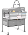 Baby Changing Table with Storage and Adjustable Height