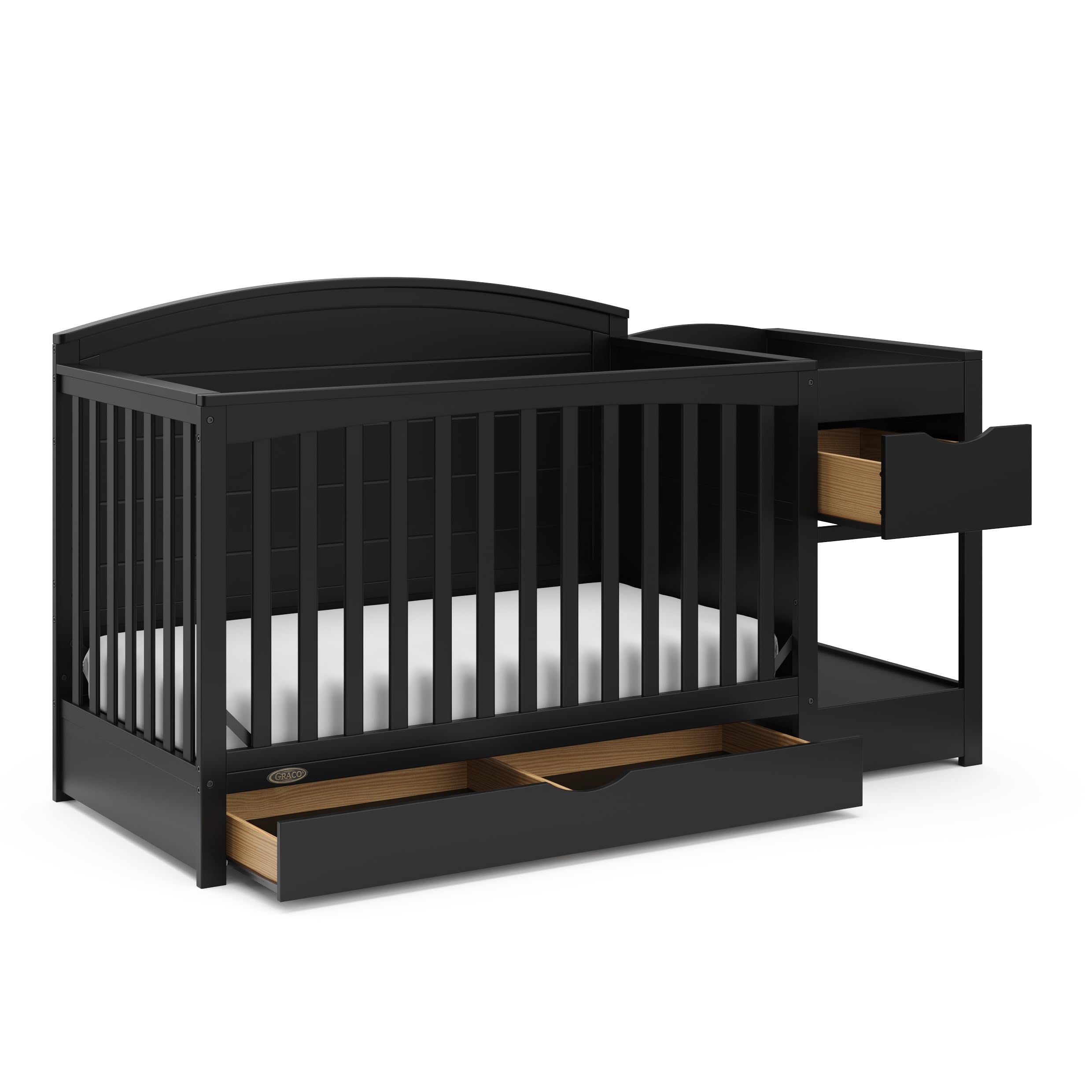 5-in-1 Convertible Crib with Adjustable Mattress Heights – Grows with Your Child