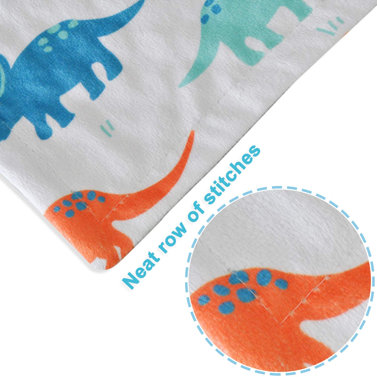 Super Soft Double-Layer Minky Baby Blanket with Dotted Backing