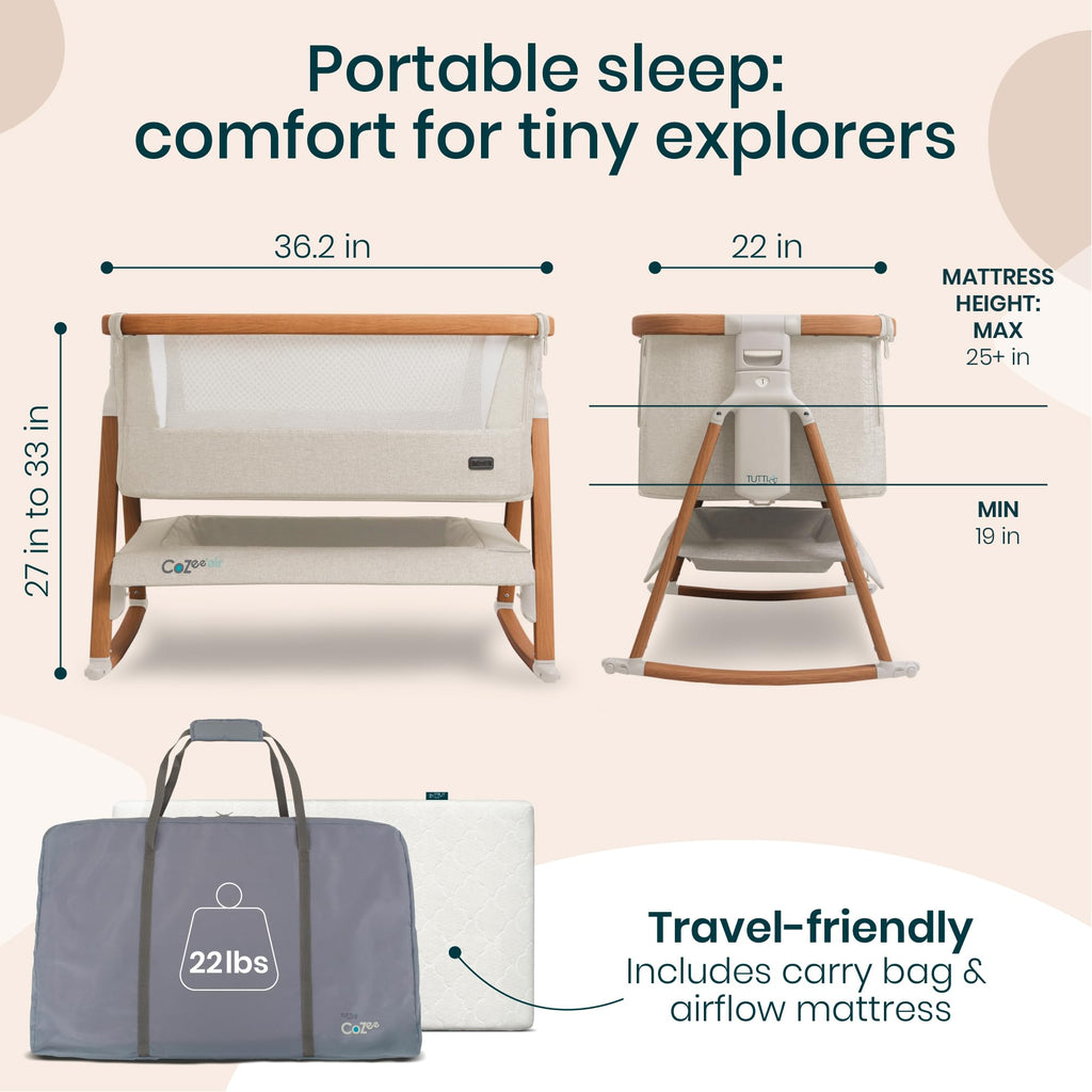 Bedside Sleeper and Bassinet Bundle with Organic Cotton Bedding