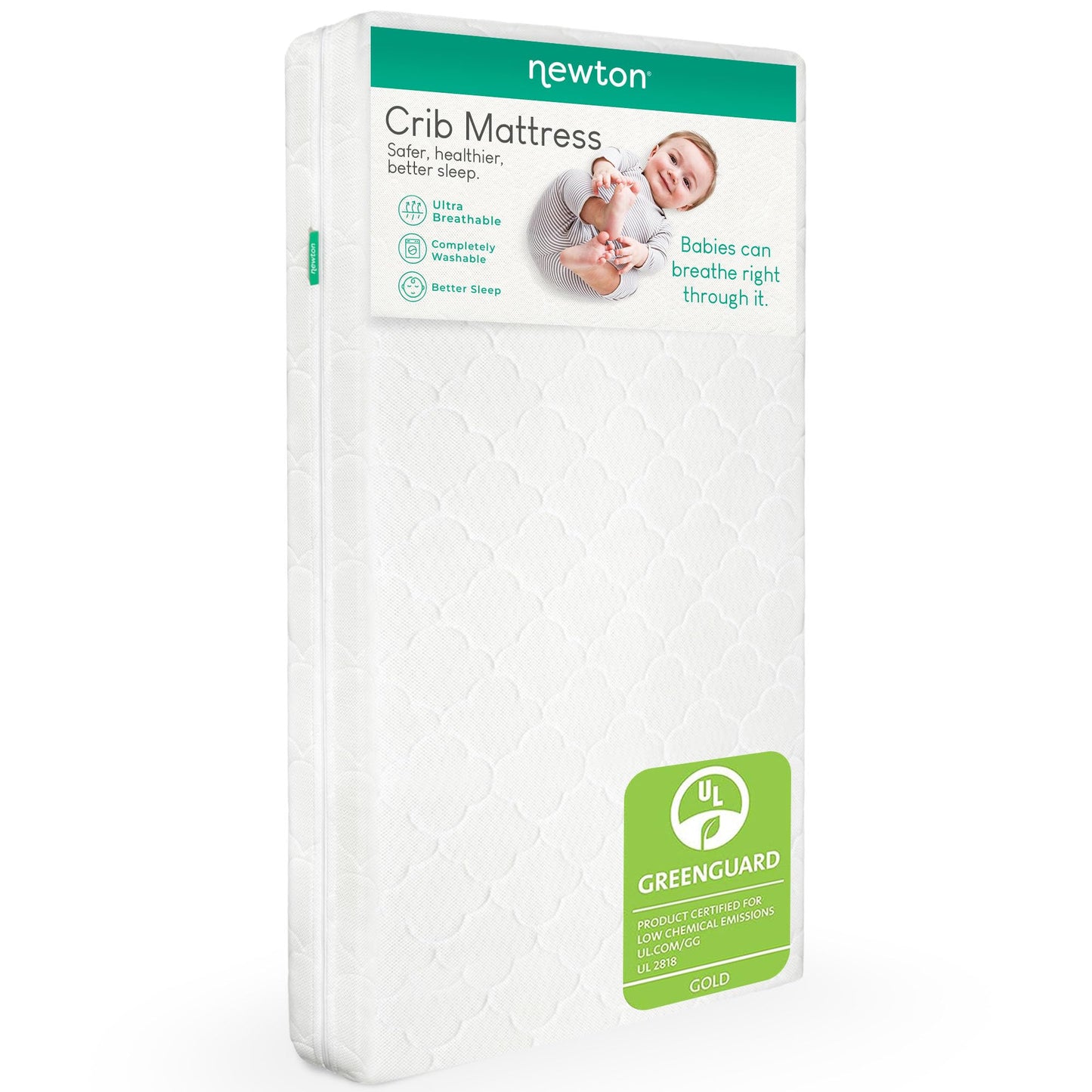 Ultra-Breathable Crib and Toddler Mattress with Washable Cover