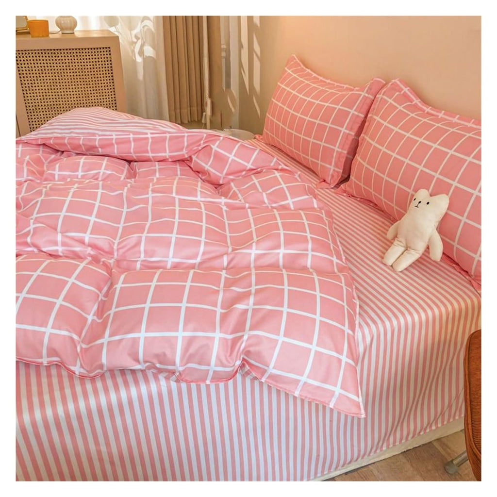 Pink Kids Bedding Set with Sheet Set and Pillowcases