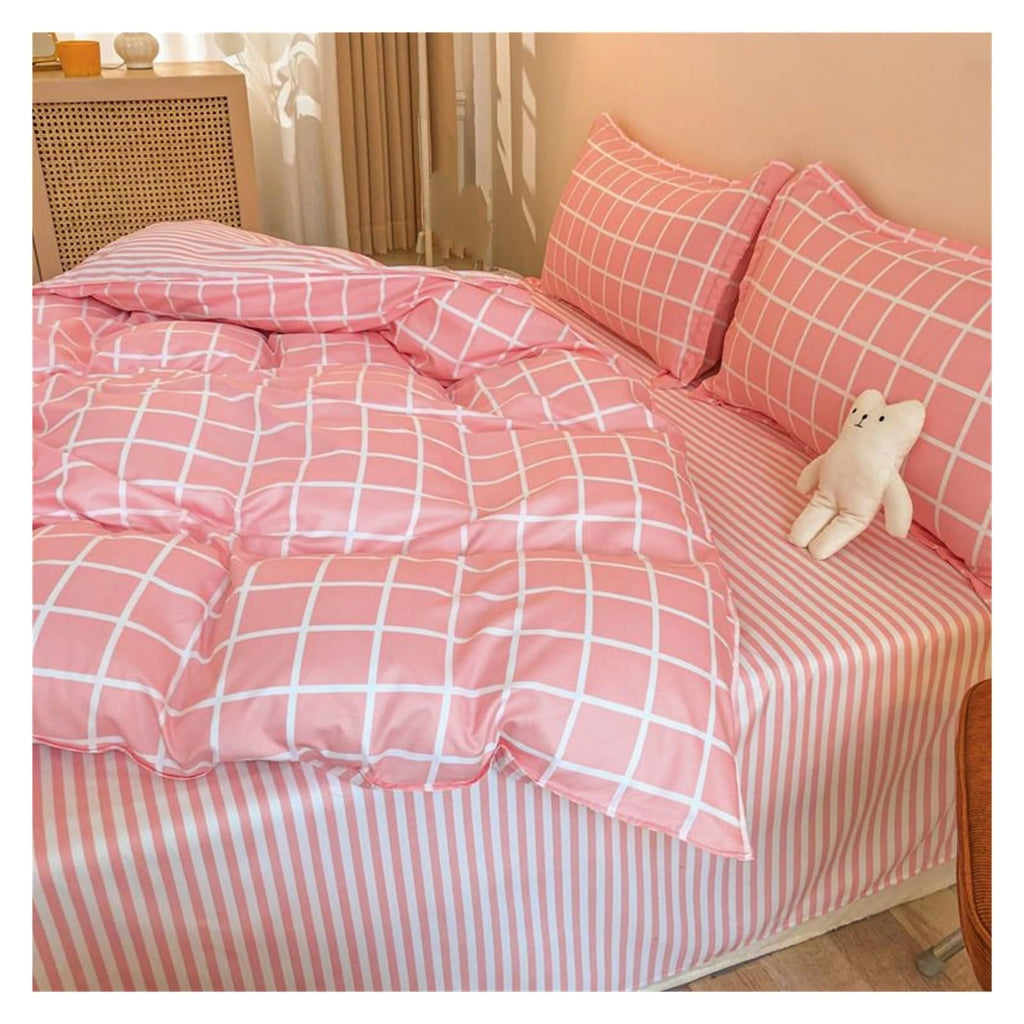 Pink Kids Bedding Set with Sheet Set and Pillowcases