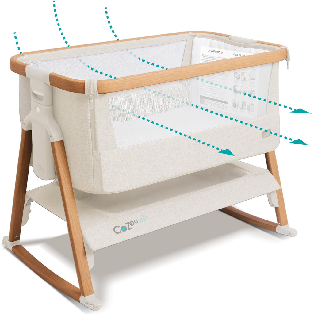 Bedside Sleeper and Bassinet Bundle with Organic Cotton Bedding