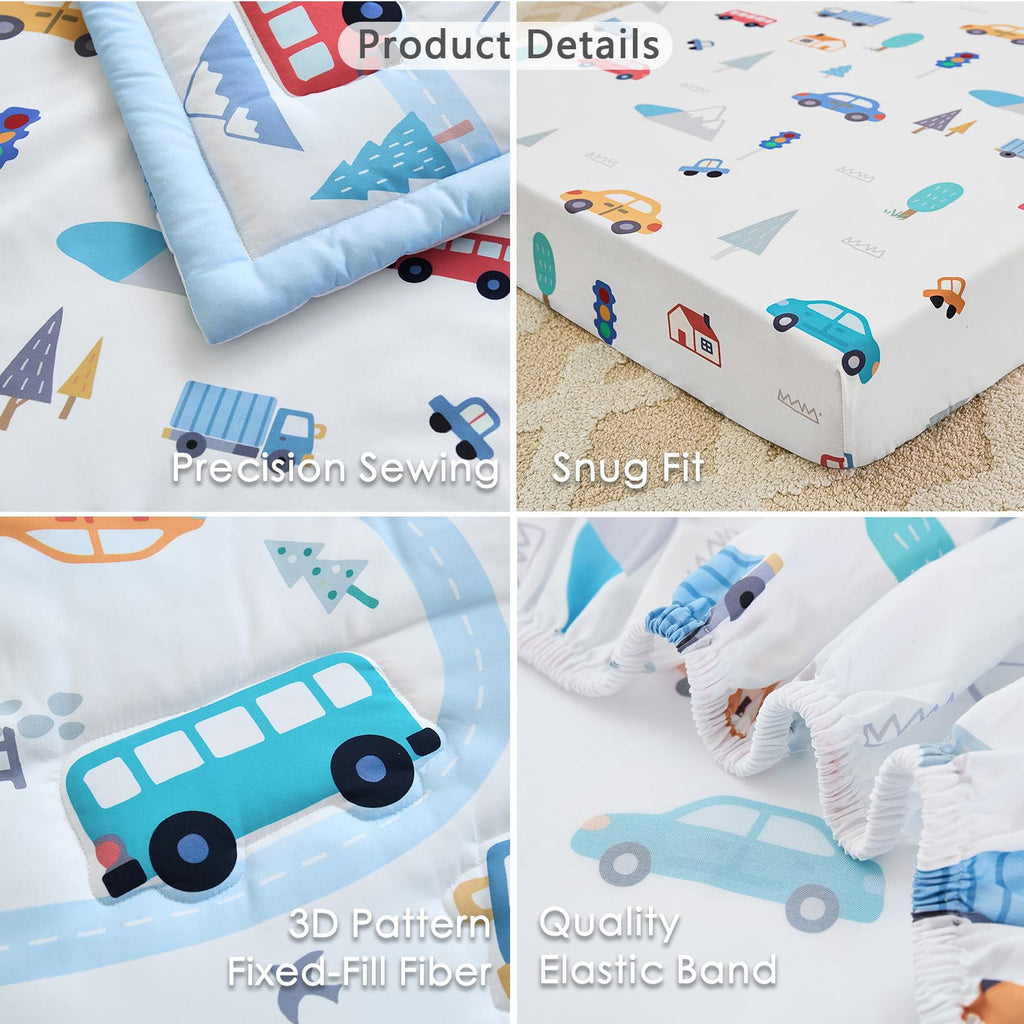 3-Piece Crib Bedding Set for Boys and Girls