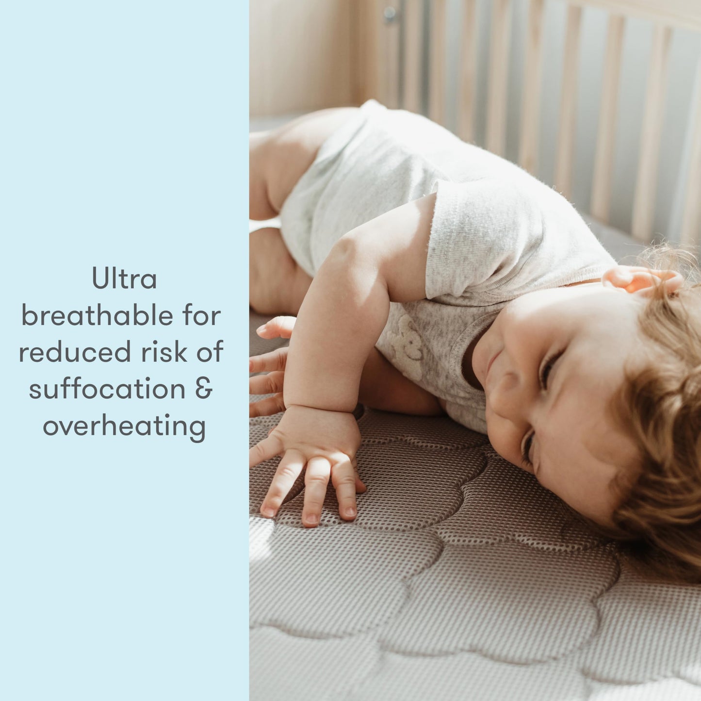Ultra-Breathable Crib and Toddler Mattress with Washable Cover