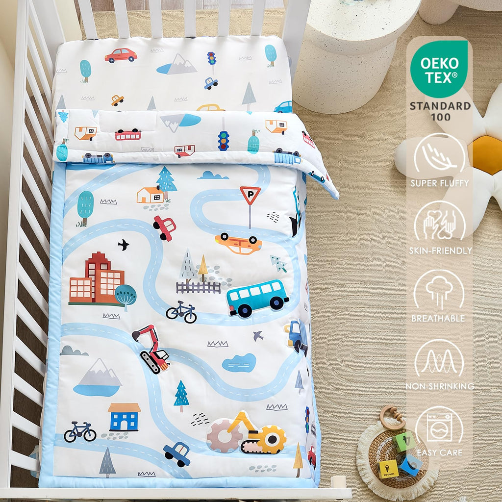 3-Piece Crib Bedding Set for Boys and Girls