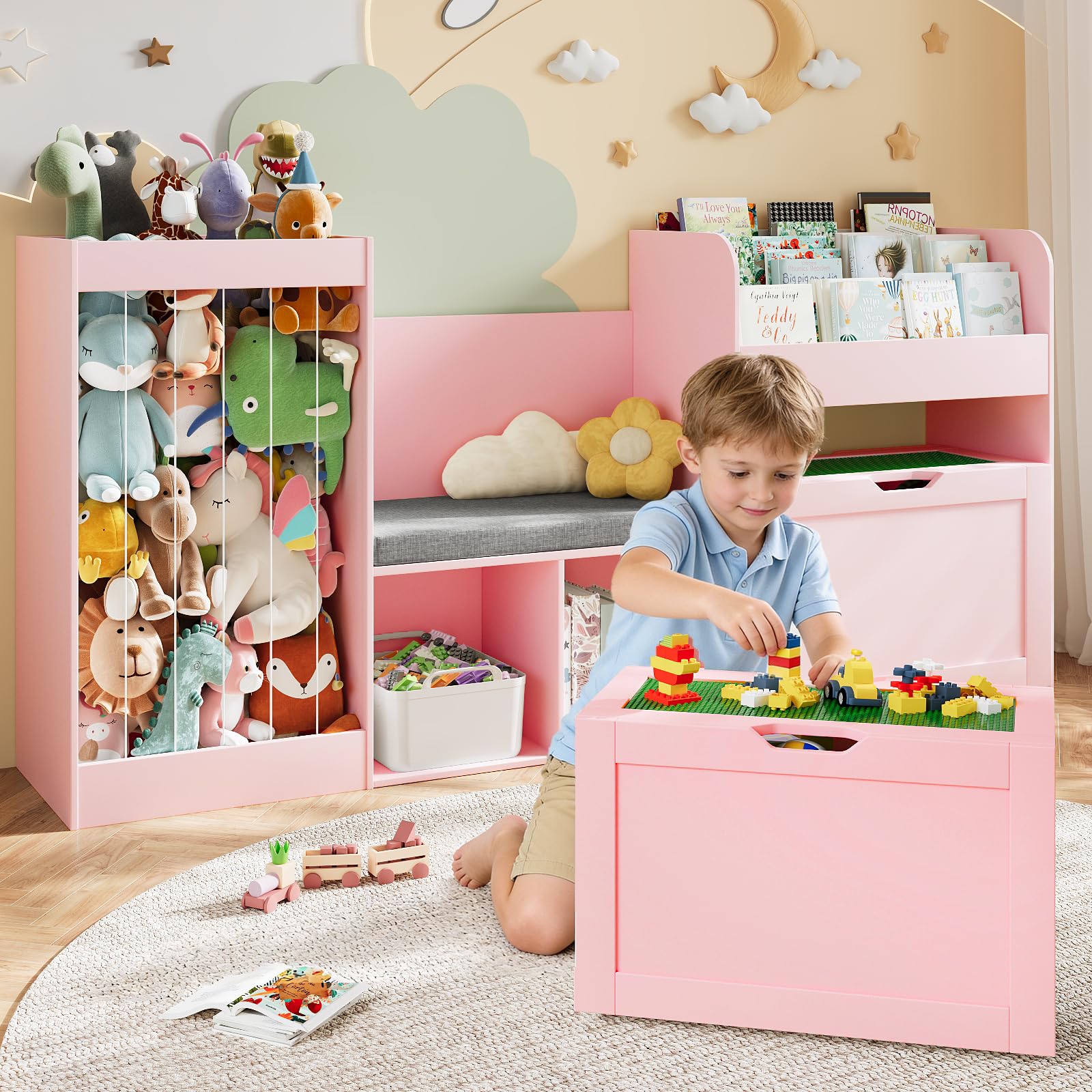 Stuffed Animal Storage and Kids Reading Nook