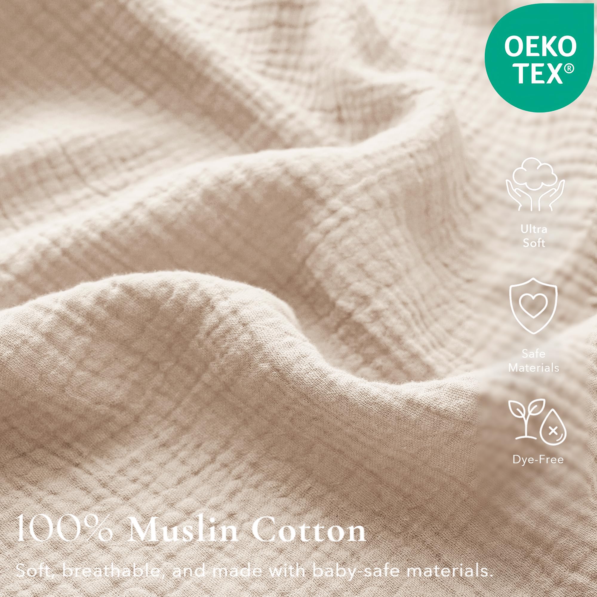 2-Pack Muslin Crib Sheets – Soft and Breathable Cotton for Standard Crib