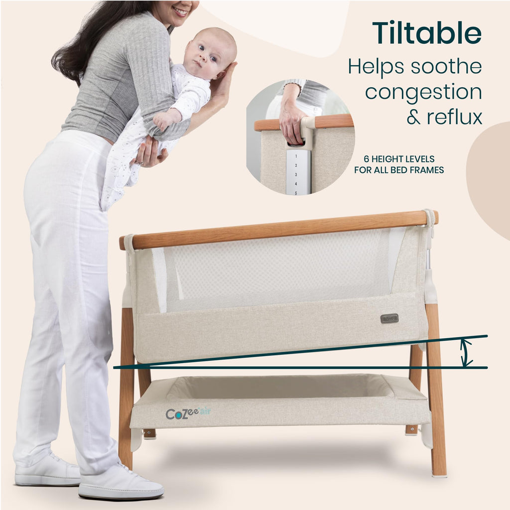 Bedside Sleeper and Bassinet Bundle with Organic Cotton Bedding