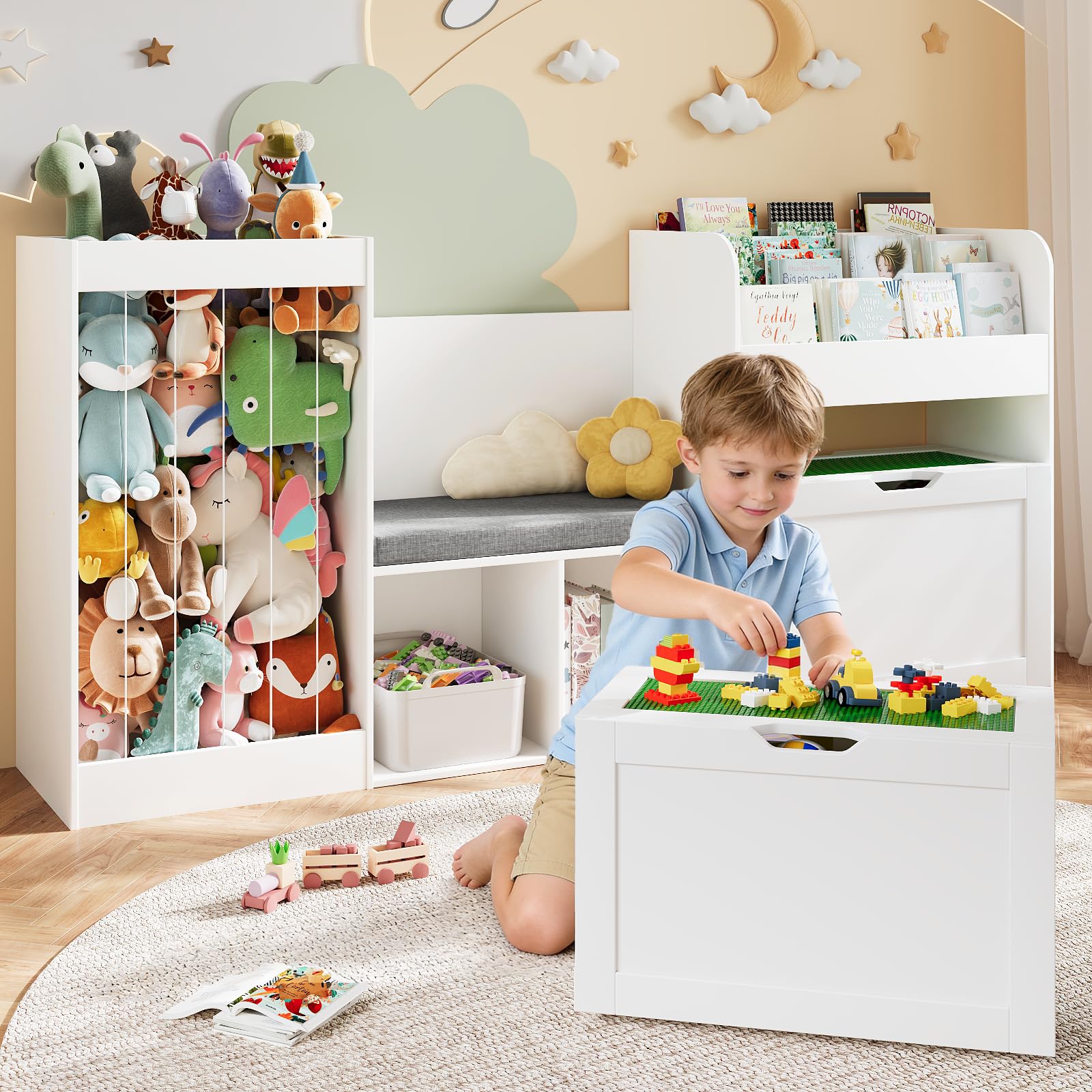 Stuffed Animal Storage and Kids Reading Nook