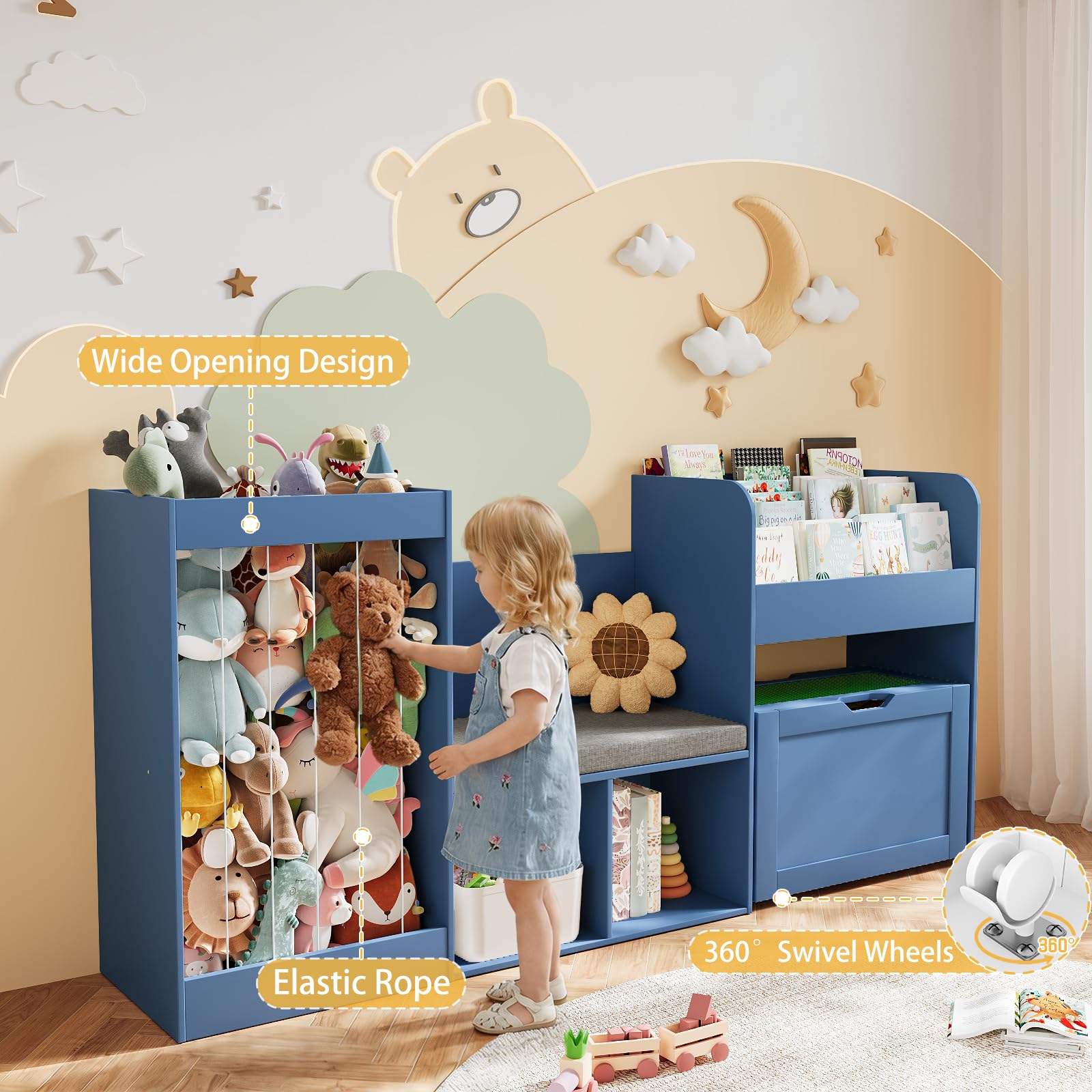 Stuffed Animal Storage and Kids Reading Nook