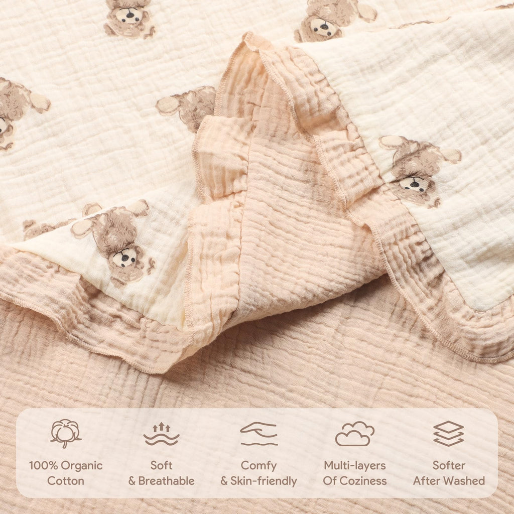 Muslin Baby Swaddle Blanket – Soft and Breathable Newborn Wrap
