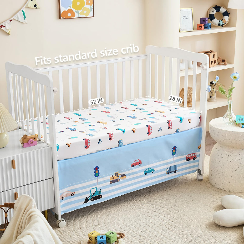 3-Piece Crib Bedding Set for Boys and Girls
